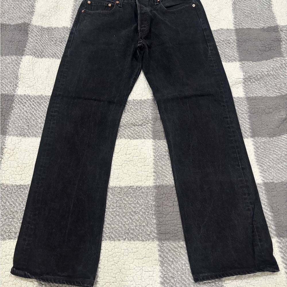 Levi's Men's Straight Jeans in Deep Black - Picture 1 of 3